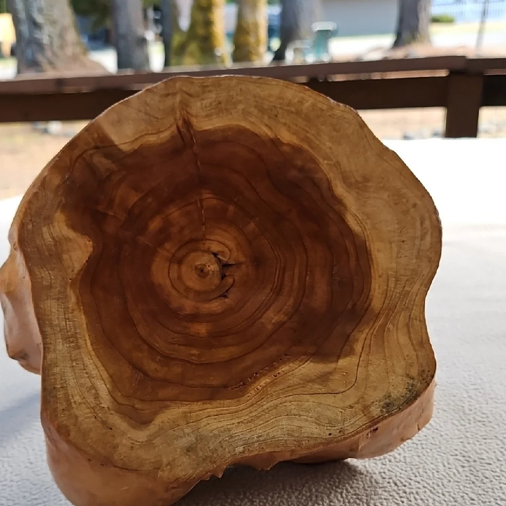 Stunning Handcrafted Burl Wood Basket